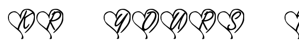 KR Yours Truly font preview